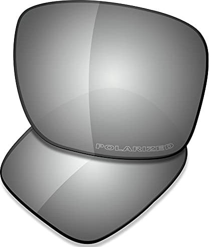 Saucer Premium Replacement Lenses for Oakley Holbrook OO9102 Sunglasses High Defense - Chrome Metal Polarized