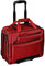 DERMATA Office Case aus Nylon Leichtlaufräder Laptop-Tasche Trolley-System schwarz rot, Farbe:Rot