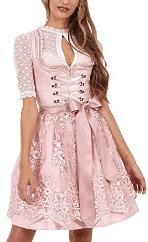 KRÜGER Dirndl Springflower Kurz 50er Länge Artikelnr. 045875-0-0033 Rosa Gr. 36