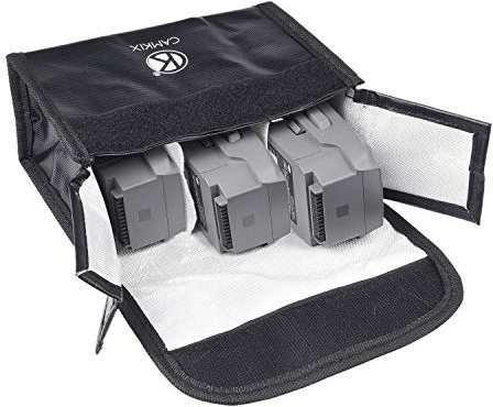 CAMKIX Explosion Proof LiPo Battery Bag compatible with DJI Mavic 2 - Fire Resistant Safety and Storage Pouch - For Safe Charging and Transport - Up to 2 Mavic 2 Batteries - Ideal Aircraft Solution