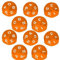 Polyedrische Würfel D10,10 Stück Spielwürfel Set Doppelfarben Polyedrischen Würfelspiele von D10 für DND MTG RPG Dungeons und Drachen Acryl Orange
