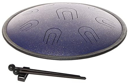 Fame 14 Copper Tongue Drum in D Minor, Purple, 9-Tone Steel Drum, Matt Finish, Inklusive Schlägel und Tasche, Ideal für Musiktherapie und Meditation