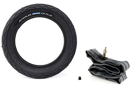 Set Schwalbe 'Kid Plus' Kinderwagen Reifen 12 Zoll x 1,75 + Schlauch 12 Zoll gerades Fahrradventil