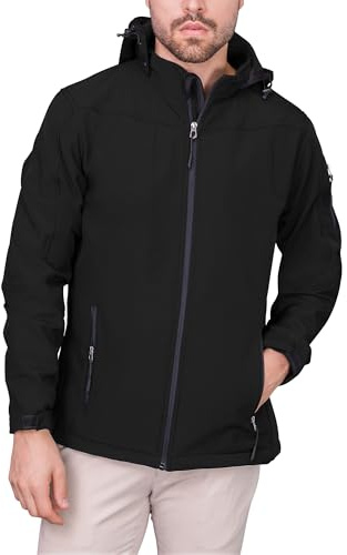 HRM Herren Hooded Softshell Jacket I Premium Softshelljacke Herren wasserabweisend I 5.000mm Wassersäule I Funktionsjacke I Workwear I Hochwertige & nachhaltige Herren-Bekleidung