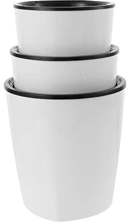 Holibanna Self Watering African Violet Pots: White Plant Pot for All House Plants Flowers Planter Pot 3pcs White