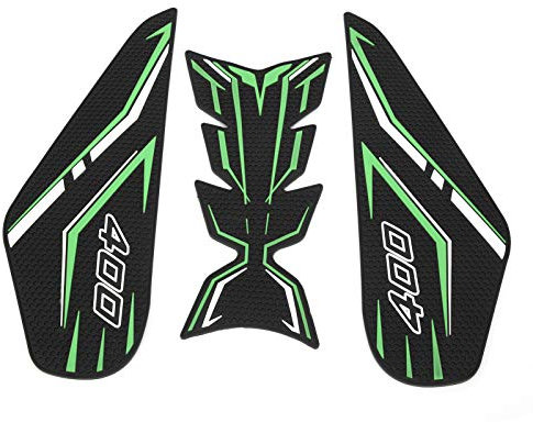 3Pcs Motorrad Gas Kraftstofftank Aufkleber Schutz Schutz Pad Fit für Kawasaki Z400 NINJA 400(Grün)