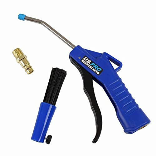 US PRO Industrial Air Blow Dust Gun with Brush Compressed Air Duster Tool 8606
