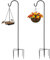 Fuuner Schäferhaken Garten, 2 Stück 120CM/47IN Metall laternenstab mit Haken, Outdoor Abnehmbarer Hirtenstab für Metall Aufhänger, Solarlicht, Pflanzen, Vögel, Futterspender, Blumenkugel, Hochzeiten