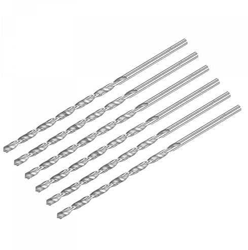 sourcing map 6 Stk. HSS Spiralbohrer (Hoch schnell Stahl) extra lange Spiralbohrer 5mm Durchmesser 160mm