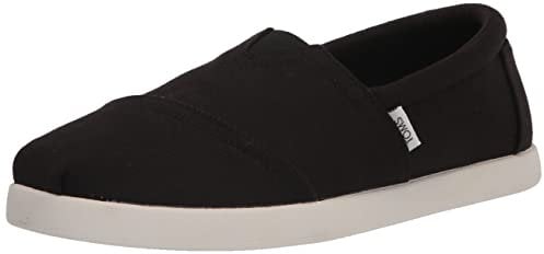 TOMS Men's ALP FWD Loafer Flat, Black Recycled Cotton Canvas, 11 UK