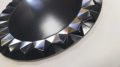 5 sottopiatti diamantati in cartoncino 32cm neri