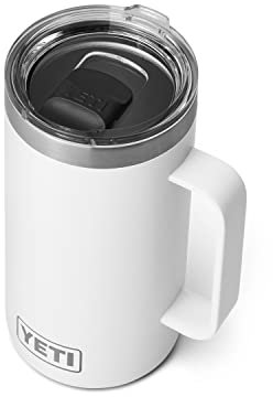 YETI Rambler 24 oz Mug, Vacuum Insulated, Stainless Steel with MagSlider Lid, White