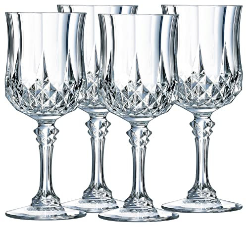 Creatable, 31330, Serie Longchamp 4er Geschenkkarton, 4-teiliges Geschirrset für 4 Personen, Rotweinkelch aus Glas, spülmaschinen- und mikrowellengeeignet, Made in Europe