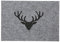 Filz Tischset mit Hirschkopf, grau, 45x35cm - Design Platzset Weihnachten Winter Alpen Deko