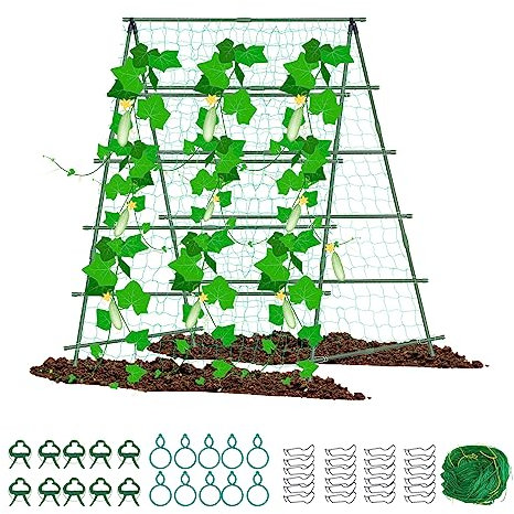 Retouhqp Treillis de jardin en métal pour Palissage, Plantes Grimpantes, Légumes, Pois, Fruits, Vigne