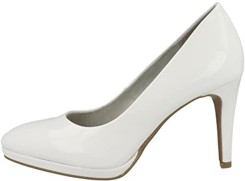 s.Oliver Damen 5-5-22401-20 Pumps, White Patent 5 22401 20 123, 39 EU