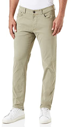 camel active Herren Regular Fit 5-Pocket Hose mit Thermofutter Khaki, menswear-40/32