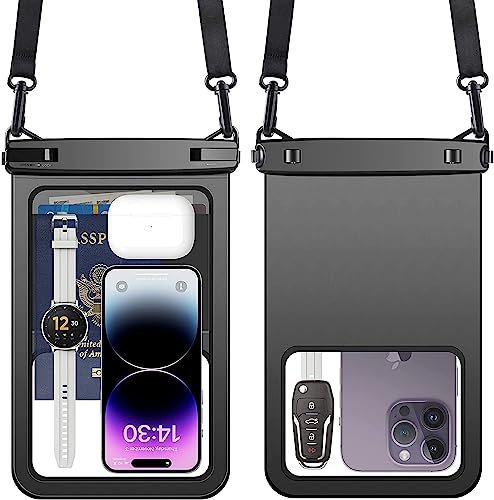 HAISSKY Groß wasserdichte Handyhülle Unterwasser Wasserfeste Handytaschen Wasserdicht Handy Hülle Handytasche Strand Wasserschutz Hülle für iPhone 15 14 13 12 11 Pro Max X XR Xs 8 Plus Dry Bag