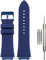 WRISTARMOR 45 mm Silikon-Gummi-Uhrenarmband, kompatibel mit Guess W0247G3 W0040G3 W0040G7 Herren Damen Sport Wasserdichtes Armband 22 mm Blau