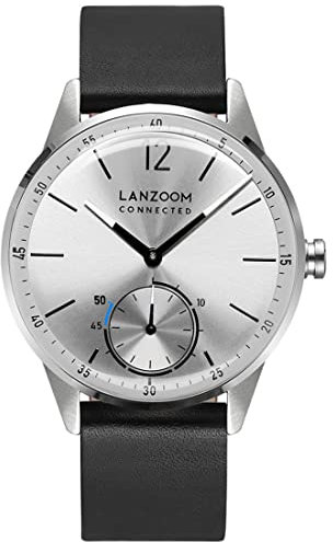LANZOOM Herren-Armbanduhr, sportlich, minimalistisch, Quarzuhr, Edelstahl, mit Lederband,für Vatertag, Valentinstag, Jahrestag, Geburtstag, Weihnachten, Schwarzes Band, Retro, Sport