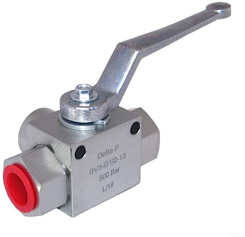 SPORTARC 1 x hydraulischer 3-Wege-Hochdruck-Kugelhahn – 0,6 cm bis 2,5 cm für BSP – 500 bar MWP