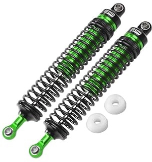 Aluminum 6061-T6 Rear Adjustable Spring Dampers (122mm) for LOSI 1/10 Hammer Rey U4 Rock Racer-LOS03030 Upgrades - Green