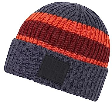 Ziener Herren Indri Mütze/warm, gestrickt, dreifarbig, Ombre, S