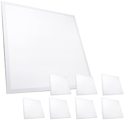 LED ATOMANT Packung mit 8 LED-Panel 60x60cm 48W, CCT (Farbwahlschalter Warmweiß, Neutralweiß oder Kaltweiß), 5000 Lumen, Inklusive Treiber