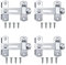 4 Set Edelstahl Türriegel, Silber Flip Latch, Badezimmertür- und Fensterriegel, Schiebeschloss, Schlossriegel für alle Arten von Innentüren, Türverriegelung für Türen,Fenster, Badezimmer, Schrank