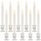 Inweder Bougeoir en Verre Modern Porte-Bougies: Lot de 10 Bougeoirs Coniques Claire Supports pour Bougies Petite Bougeoir en Vrac pour Mariage Noël Evénement Décoration Intérieure