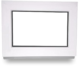 Kunststofffenster - Festverglasung - Fenster - innen weiß/außen weiß - BxH: 50 x 60 cm - 500 x 600 mm - 2 fach Verglasung - 60 mm Profil