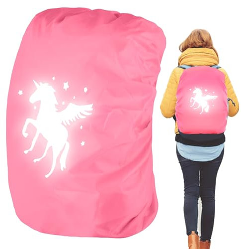 TECHEEL Regenschutz Schulranzen Kinder wasserdichte Rucksack Regenschutzhülle Regenhülle Schutzhülle Kompatibel für Step Rucksackschutz Outdoor Camping Wandern (B)