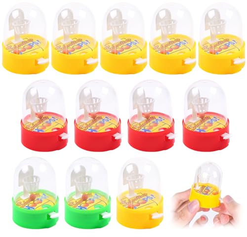 SPERMUOY Flipper Basketball,12 Pcs Finger Basketball Mini Finger Spielzeug Basketball,Kleines Spielzeug Korbwurf,Basketball Flipper für Kinder Party Geburtstag Party