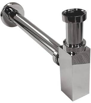 MOB-IN Sifone quadrato cromato tagliabile D32mm SIBILLE