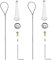 IDGGDI 2 Pack Gate Latch Cable Pull Kit, Stainless Steel Spring Loaded Adjustable Door Latch Gate Opener for Metal Wooden Fence, Garden, Backyard, Black