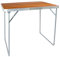 Harbour Housewares Folding Table - 80cm x 60cm - Wood - Small Metal Trestle Tables Foldable Portable Side Table for Indoor, Outdoor, Garden, BBQ, Pinic, Dining, Camping