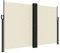 vidaXL Auvent Latéral Rétractable, Brise-Vue de Jardin, Écran de Protection, Écran de Balcon Terrasse Arrière-Cour Extérieur, Crème 160x1000 cm