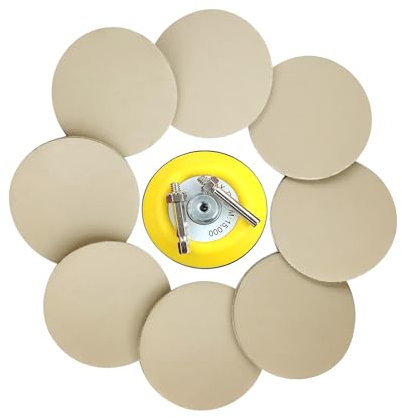 Wanmutrun 75mm Wasserfest schleifpapier Klett 50 Stücke Körnung 5000 Siliziumkarbid Schleifpapier geeignet für kleine Poliermaschinen