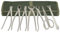 XRMXF 7-teiliges Bonsai Werkzeug Set aus Edelstahl, Bonsai Rechen,Konkaver Schneider,Knospenzange,Bonsai-Schere,Draht Zange,Astschneider,Jin-Zange und Werkzeugrollentasche