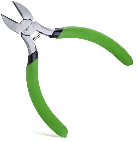 INJOYTEC Mini pince diagonale de 12,7 cm - Pince coupante latérale - Petite pince coupante latérale pour cordes de guitare, électricien, fabrication de bijoux, réparation d'ordinateur - Coupe-câble