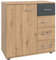 Kommode 81 cm breit Schlafzimmerschrank Schrank Sideboard Schlafzimmermöbel modern in Eiche Artisan mit Graphit