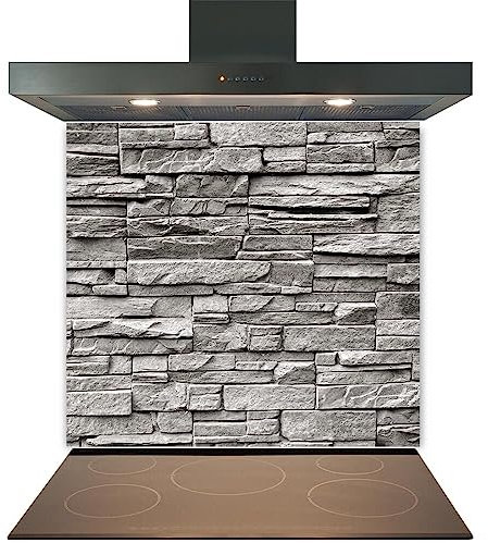 C2G Printed Glass Splashback for Kitchen, Made from Toughened Heat Resistant Glass for Cooker and Hob Backsplash (60cm (w) x 100cm (h) - Design No. 2055)