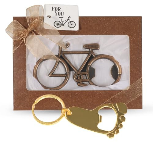 NVGVUP Fahrrad-Flaschenöffner, 2 Stück Edelstahl Fahrrad Bieröffner Lustig, Fahrrad-Geschenke für Hipster, Vintage Bottle Opener Fahrrad Geschenk für Radfahrer Familie, Freunde und Kollegen