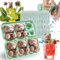 GZYYANG Eiswürfelform, Bär Eiswürfelform Silikon, Eiswürfelform mit Deckel, Eiswürfelform Groß, 6-Fach Silikon Eiswürfelform, Ice Cube Tray für DIY Cocktail Whisky Obst Wein Kaffee