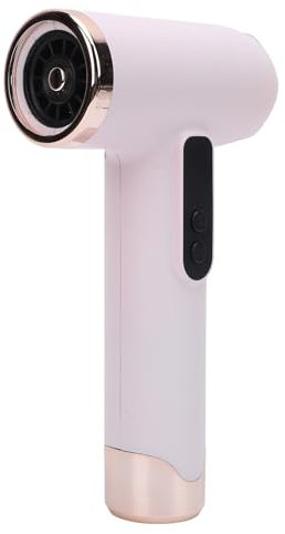 Secador de Pelo Inalámbrico, 100000 RPM, Secador de Pelo Recargable, Secador de Pelo Portátil de 15000 MAh con Boquilla, Secador de Pelo a Pilas para Viajes de Camping (Rosáceo)