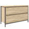Genérico Wenjingqi Mueble de baño con Lavabo y cajones Roble Sonoma 90x34,5x60 cm, Marrón 861878