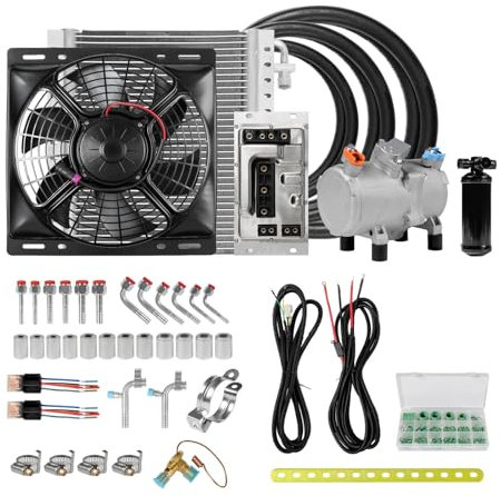 ULLiaN RV65F 12V/24V Auto-Klimaanlagen-System-Kit, General Electric Klimaanlagen-Kompressor-Kondensatoreinheit(24V Voltage)