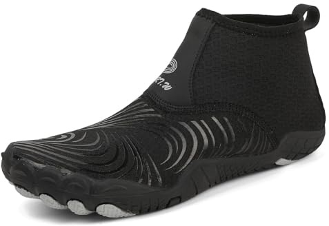 Zapatos de agua transpirables de secado rápido para hombre y mujer, para senderismo, descalzos, con drenaje, ideales para exteriores, playa, gimnasio, entrenamiento, natación, piscina acuática(Black,3