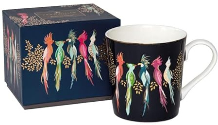 Sara Miller London Kakadu-Tasse mit 22-karätigem Gold