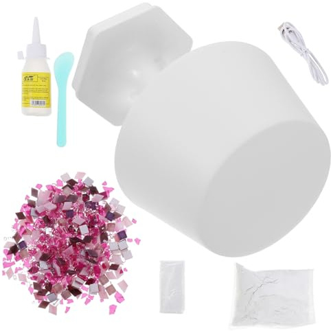 DIYEAH DIY Schreibtischlampe Bastelset für handgefertigte Tischlampen mit Mosaikmuster Bausatz mit Zubehör Langlebiges Material Sicher und Kreativ für Mädchen und Jungen für Schlafzimmer